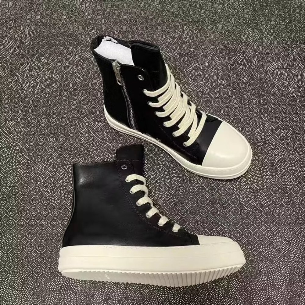 New Rick Owens leather high top sneakers Men’s 8 euro 41